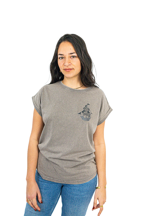 Acid Washed Extended Shirt Girls - Bucht der Träumer